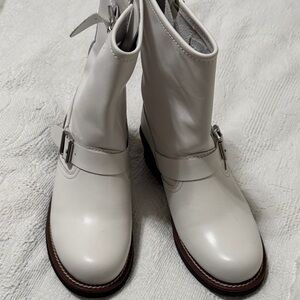 Jeffrey Campbell White moto Boots